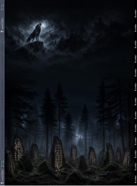 Dark Forest - 2m-Paneel- French Terry